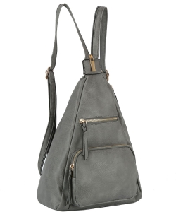 Fashion Convertible Backpack Sling Bag JNM-0109 GRAY